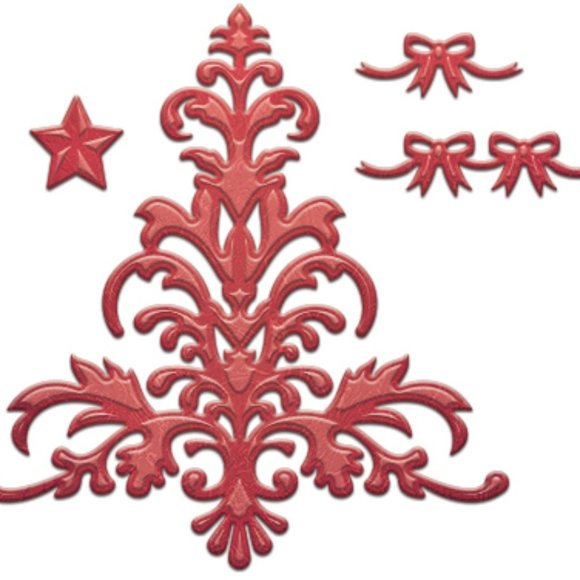 Spellbinders Tree with bows 4 pcs die set - Picture 5 of 5